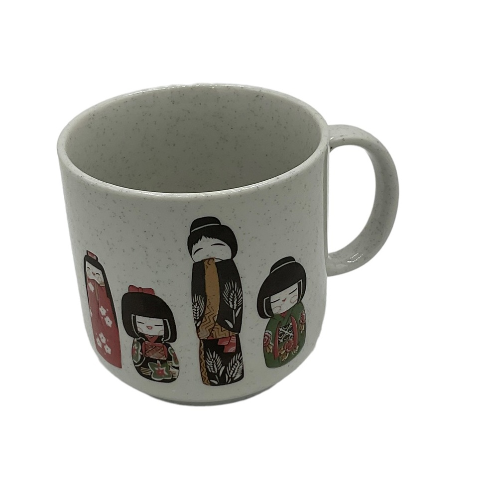Vintage Japanese Folk Art Coffee Cup